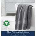 thumbnail image 4 of Delara Organic Cotton Bath Sheet 36"x70" 650 GSM Plush Soft Absorbent Quick-Dry Towel, GOTS & OEKO-TEX Certified, Dark Grey, 4 of 8