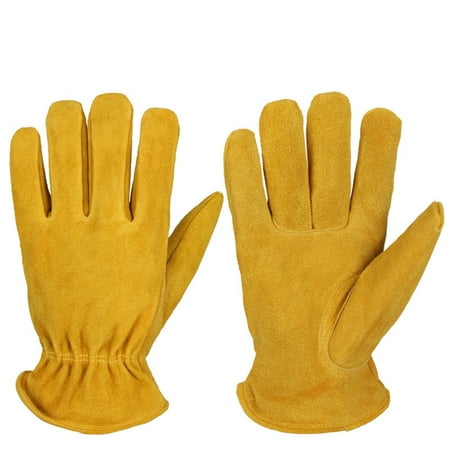 

WQJNWEQ Deals Leather gloves cowhide warm and thick cold ski gloves men s M L XL
