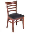 thumbnail image 2 of Ladderback Side Chair in Medium Oak with Black Seat (Set of 2), 2 of 2