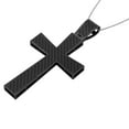 thumbnail image 3 of Dazzlingrock Collection Round Black Diamond Religious Cross Pendant for Men with 18 Inch Silver Chain (1.20 ctw, Color Black, Clarity Opaque) in Black Plated Sterling Silver, 3 of 6
