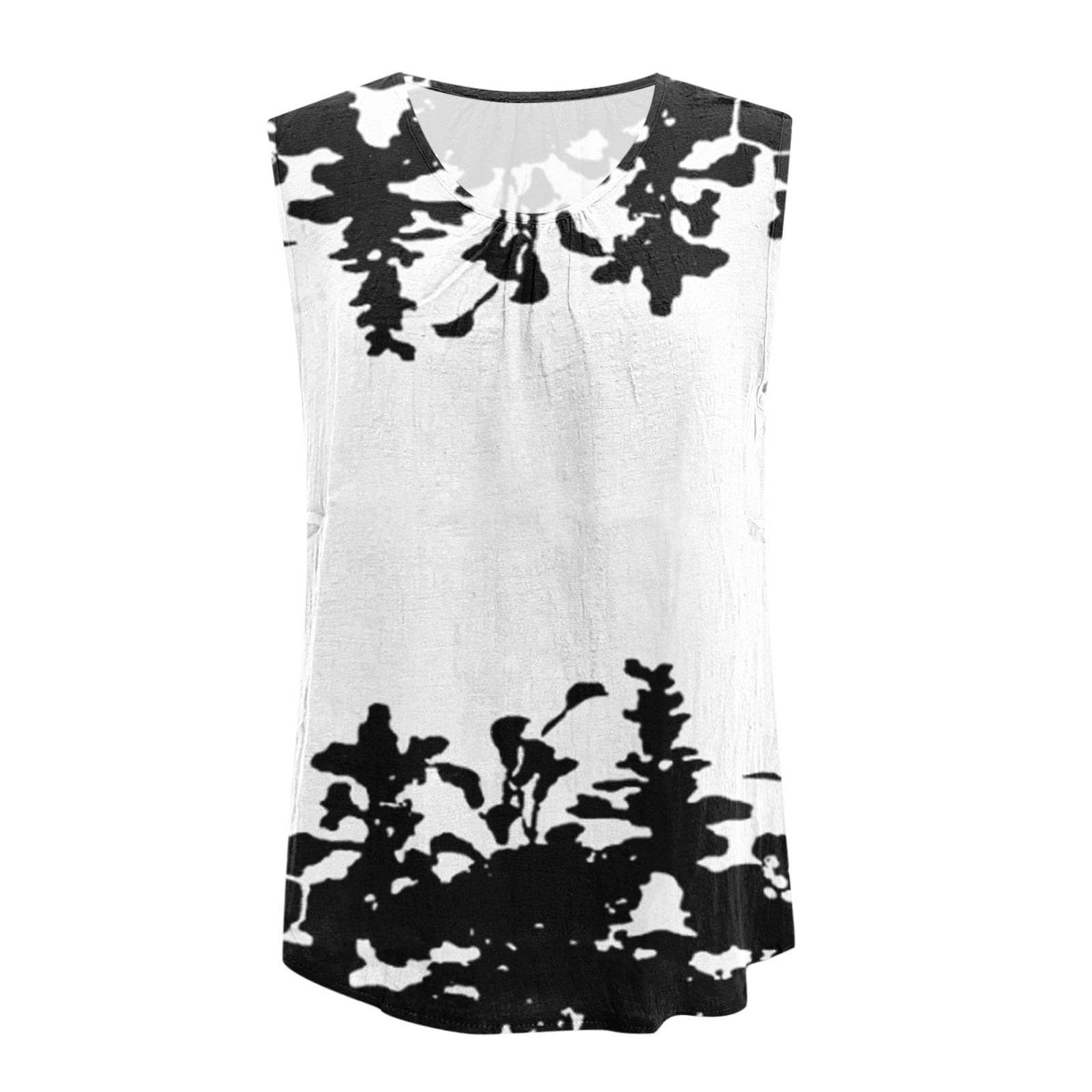 Women Clothes Clearance Ladies Boat Neck Chiffon Vest Holiday Casual