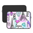 thumbnail image 3 of Bingfone Eiffel Tower And Hearts Laptop Sleeve Case 15 Inch, 360° Protective Computer Carrying Bag, 3 of 9