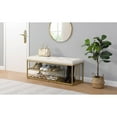thumbnail image 2 of Hausfame Upholstery Shoes Bench-Entryway Shoe Storage with Tufted Padded Seat 47.2 in. W X 17 in. D X 19 in. H - Beige, 2 of 5
