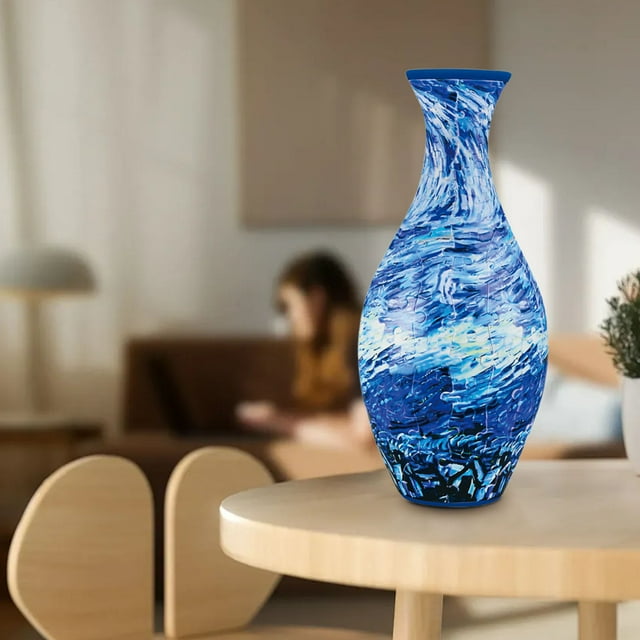 Fiudx Jarrón Rompecabezas, Obra de Arte Creativo, Contenedor de Material Duradero, Decoración para Sala de Estar, Regalo para Niños, Uso Doméstico Versátil, Regalo Ideal de Navidad, Diseño de Fácil M