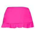 thumbnail image 6 of DHFJKG High Waist Swim Skirts For Women Tummy Control Solid Color Ruched Ruffle Swimsuit Bottoms Versatile Beachwear, 6 of 6