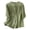 Green, variant on Womens Summer 3/4 Sleeves Blouses Solid Color Button down Shirts for Thin Loose Comfy Korean Style Round Neck Elegant Top with Pocket and Open Front Design Red M