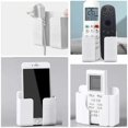 thumbnail image 3 of 4Pcs Wall Mount Phone Holder,Charger Remote Control Storage Box, Adhesive Mobile Phone Wall Stand for Charger, Phone Holders Home Office, 3 of 8