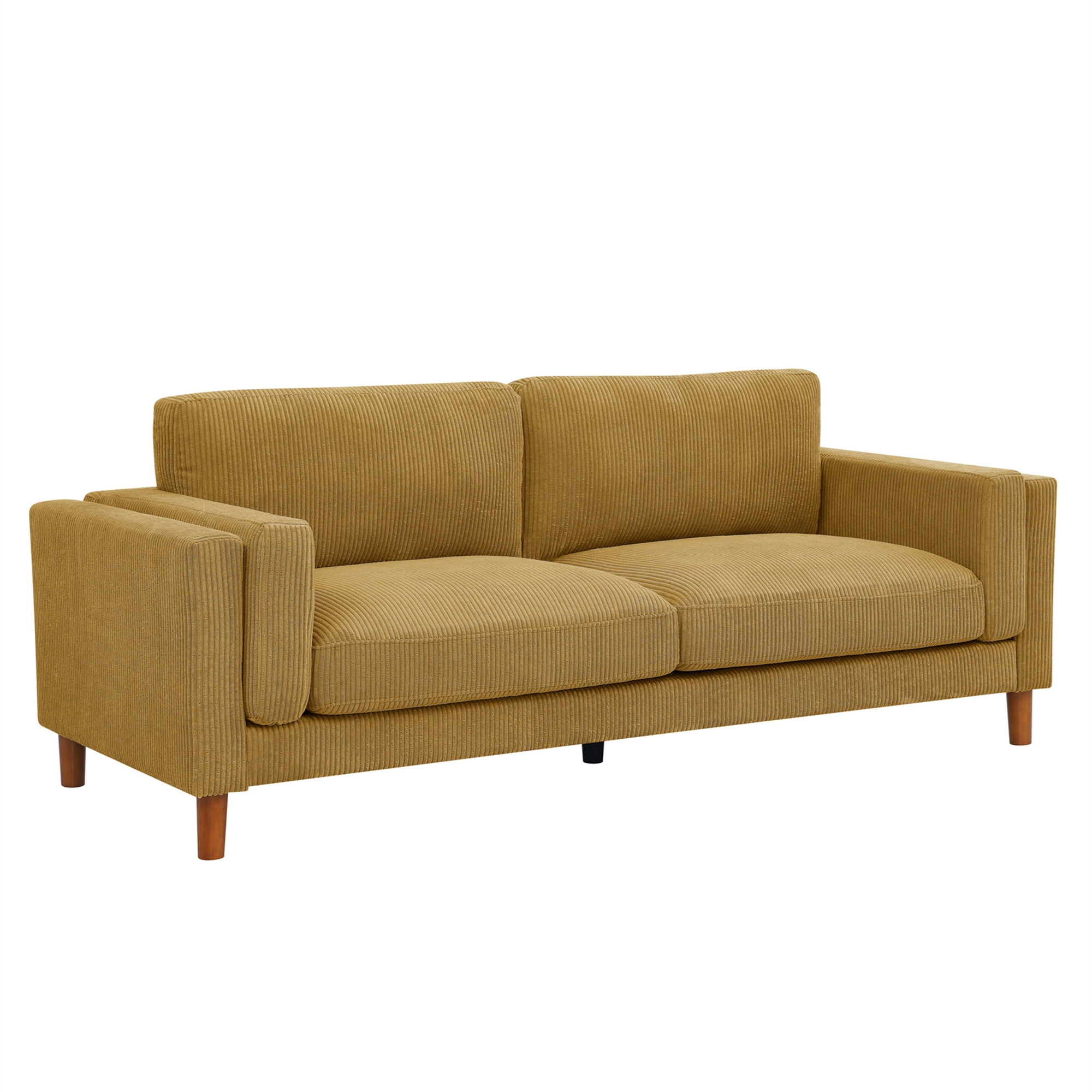 Aukfa 87" Modern Sofa Couch Oversized 3-Seater Sofa for Living Room, 23" Deep Seat, Corduroy, Ginger