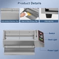 thumbnail image 3 of Edtara 1800w Portable Smokeless Electric Griddle, Indoor Outdoor Countertop Bbq Grill With Stainless Steel Grill Grate, Adjustable Temp Range 122°f-572°f, Perfect for Home Use, Camping and Picnics, 3 of 8