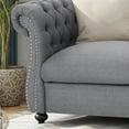 thumbnail image 4 of 61 inch Love Seat Couches, Upholstered Sofa Sleeper Couch with Pillows, Loveseat Sofa for Living Room, Apartment, Office,Apartmen, Dark Gray, 4 of 9