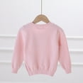 thumbnail image 4 of URMAGIC Girls Cardigan Sweater Buttons Long Sleeve 100% Cotton Knitwear Toddler Spangle Knitted Jacket, 4 of 12