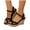 Black, variant on Women's Platform Wedge Sandals Open Toe Espadrille Strappy Sandal Breathable Buckle Ankle Strap Dressy Shoes Brown Size 6