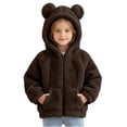 thumbnail image 4 of StSilkitty Baby Boys Girls Fleece Hooded Jacket Zip up Long Sleeve Jacket Coat with Pockets Fall Winter Warm Clothes Size 0-6, 4 of 6