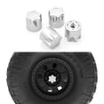 thumbnail image 2 of 4-Piece Aluminum Wheel Rim Center Cap Set (Silver) - BJM365 Auto Accessories, Lightweight 15g per Unit, Compact 12x8x2cm Packaging for Car Wheel Hub Decoration and Protection, 2 of 6
