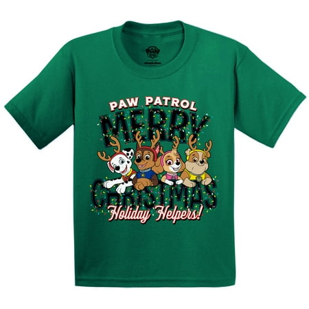 

Paw Patrol Merry Xmas Shirt for Boys Girls Toddler - 3T 4T 5T - Christmas Holiday Helpers Paw Patrol Tee