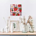 thumbnail image 6 of Chilfamy Strawberries Daisies Checkered Pattern Wall Decor for Bedroom Kitchen Fashion Pictures Art Ready to Hang Room Home 16x16in, 6 of 6