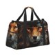 thumbnail image 2 of Fotbe Floral Fox Bolsa de Viaje con Estampado, Bolsa de Fin de Semana para Mujer con Compartimento para Zapatos, Bolsa de Gimnasio con Bolsillo Húmedo, 2 of 7