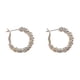 thumbnail image 3 of Pendientes de lujo ligeros y exagerados de estilo retro de metal plateado para mujer, elegantes y únicos, de alta gama, accesorio moderno y chic, 3 of 5