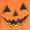 Jacko Smile | Orange, variant on Men's Halloween Back Breaker Graphic Long Sleeve Sweatshirt from Way to Celebrate, Sizes XS-5XB