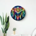 thumbnail image 4 of Wall Clock Silent Non-Ticking Battery Operated Modern Wall Clocks Decorative for Bathroom Kitchen-Ethnic Dreamcatcher Pattern(14inch), 4 of 4