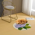 thumbnail image 4 of Latch Hook Rug Kit Beautiful Hydrangea Flower Stamped Handmade Round Shape Carpet Crochet Yarn Craft DIY Hook and Latch Door Mat Tapestry for Home Floor Decor 50x50cm(2), 4 of 7