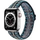 thumbnail image 2 of 2 Pack Elastic Band Compatible with Apple Watch 38mm 40mm 41mm 42mm 44mm 45mm, Adjustable Stretch Wristband for iWatch Series7/6/5/4/3/2/1 SE Women(Ra, 2 of 4