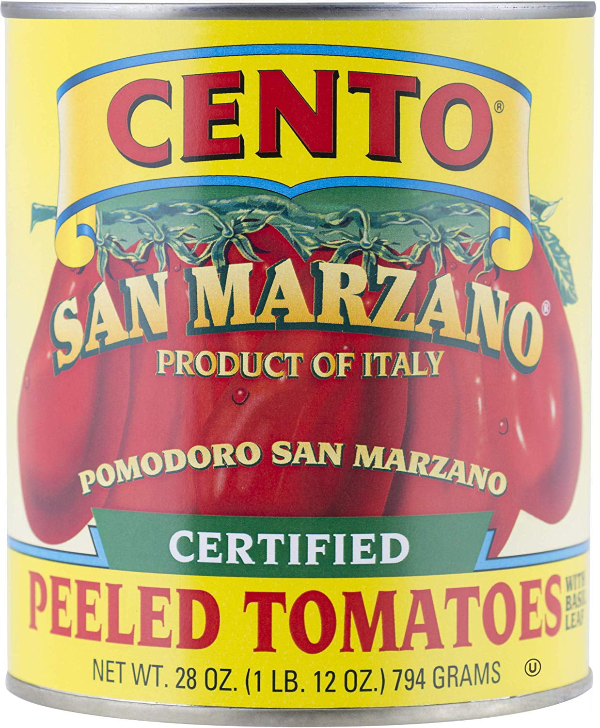 Cento Certified San Marzano Whole Peeled Plum Tomatoes, 28 Oz, Pack Of 6, 168 Oz