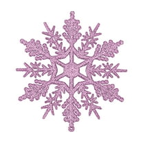 48Pcs Snowflake Ornaments, Glitter Christmas Tree Decorations, Reusable Plastic Hanging Pendant Set For Holiday Home Party Winter Decor