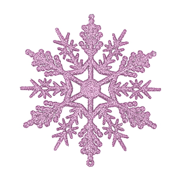 Xihbxyly Adornos Navideños de Copos de Nieve, Decoraciones Brillantes y Coloridas, Decoración Festiva para Árboles, Acento para Fiestas, Espíritu Navideño Invernal, Juego de 48 Piezas, Tamaño 7,5 Cm