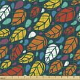 thumbnail image 2 of Colorful Fabric by the Yard, Doodle Drawing Style Autumn Leaves Seasonal Nature Theme Art with Colorful Spots, Decorative Upholstery Fabric for Chairs & Home Accents, Multicolor by Ambesonne, 2 of 5