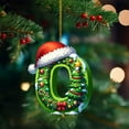 thumbnail image 2 of Personalized Acrylic Christmas Ornament - 26 Letter Alphabet Pendant for Family Tree Decor, Car Mirror & Gift Tag (Double-Sided Shatterproof), 2 of 4