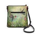 thumbnail image 2 of HELLHERO Durable Satchel Bag for Travel Shopping Daily Use, PU Material Waterproof Spacious Crossbody Bag, Hummingbird Wild Garden, 2 of 7