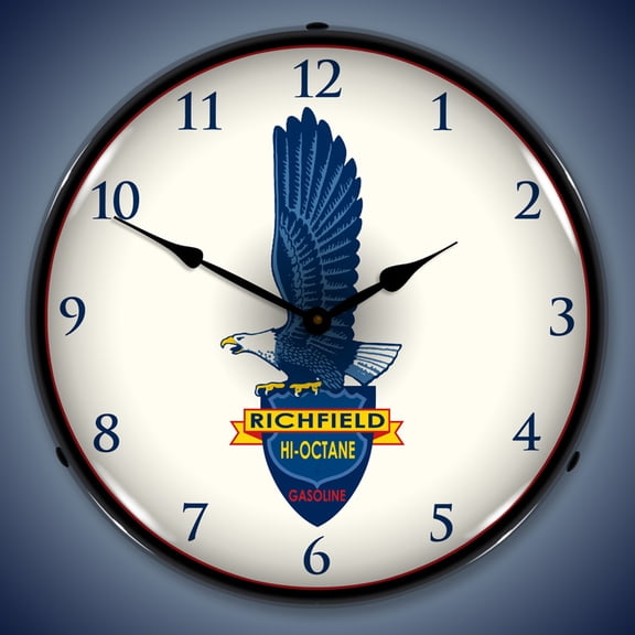 Richfield Gas Wall Clock, Lighted: Gas / Oil Theme