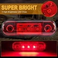 thumbnail image 3 of 4pcs LED Front Rear Side Marker Indicator Lights 12V for Truck Camper Truck RV Marker Lights (Red), 3 of 5