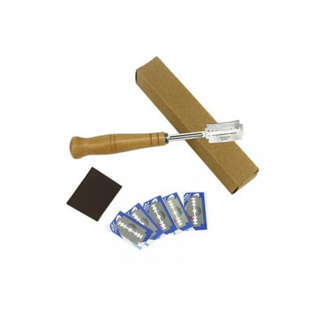 Wooden Bread Trough Bavy 304 Stainless Steel Bread Knife Professional Wooden Handle Bread Knife With 5*blades 1*leather Cases ()