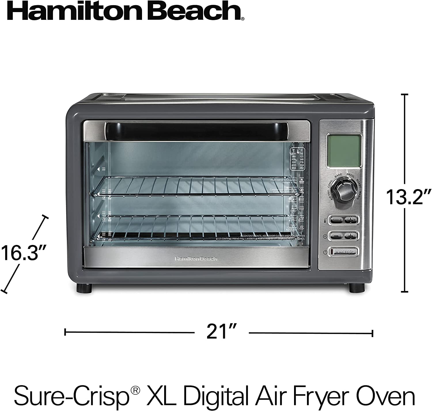Hamilton Beach® Sure-Crisp® XL Digital Air Fryer Oven, 31390