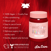 Lime Crime Unicorn Hair, Semi-Permanent Hair Color, Vegan, Full Coverage, Valentine 6.76 fl oz