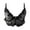 Black, variant on Lolmot Women's Sheer Lace Bralette Sexy Spaghetti Strap Unlined V-Neck Bra Full Coverage See-Through Non-Padded Underwire Bra