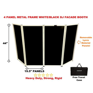 4 Panel White and Black Plexiglass DJ Facade, DJ Frontboard, Dj Equipment
