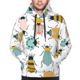 thumbnail image 5 of Bingfone Colorful Insects Men'S Drawstring Hoodie Long Sleeve Pocket Sweatshirts-3x-Large, 5 of 9