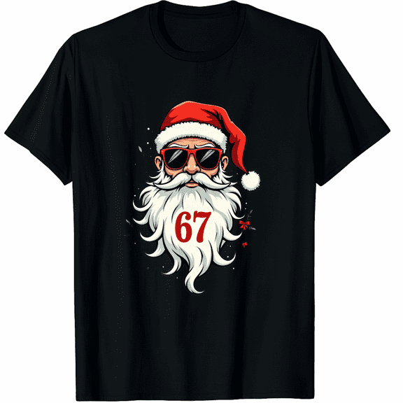 6 7 Christmas 67 Santa Six Seven Christmas T-Shirt (Men's, Women's)
