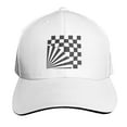 thumbnail image 7 of Unisex Sandwich Bill Hat Bulge Checkerboard Baseball Cap Trucker Cap, 7 of 7