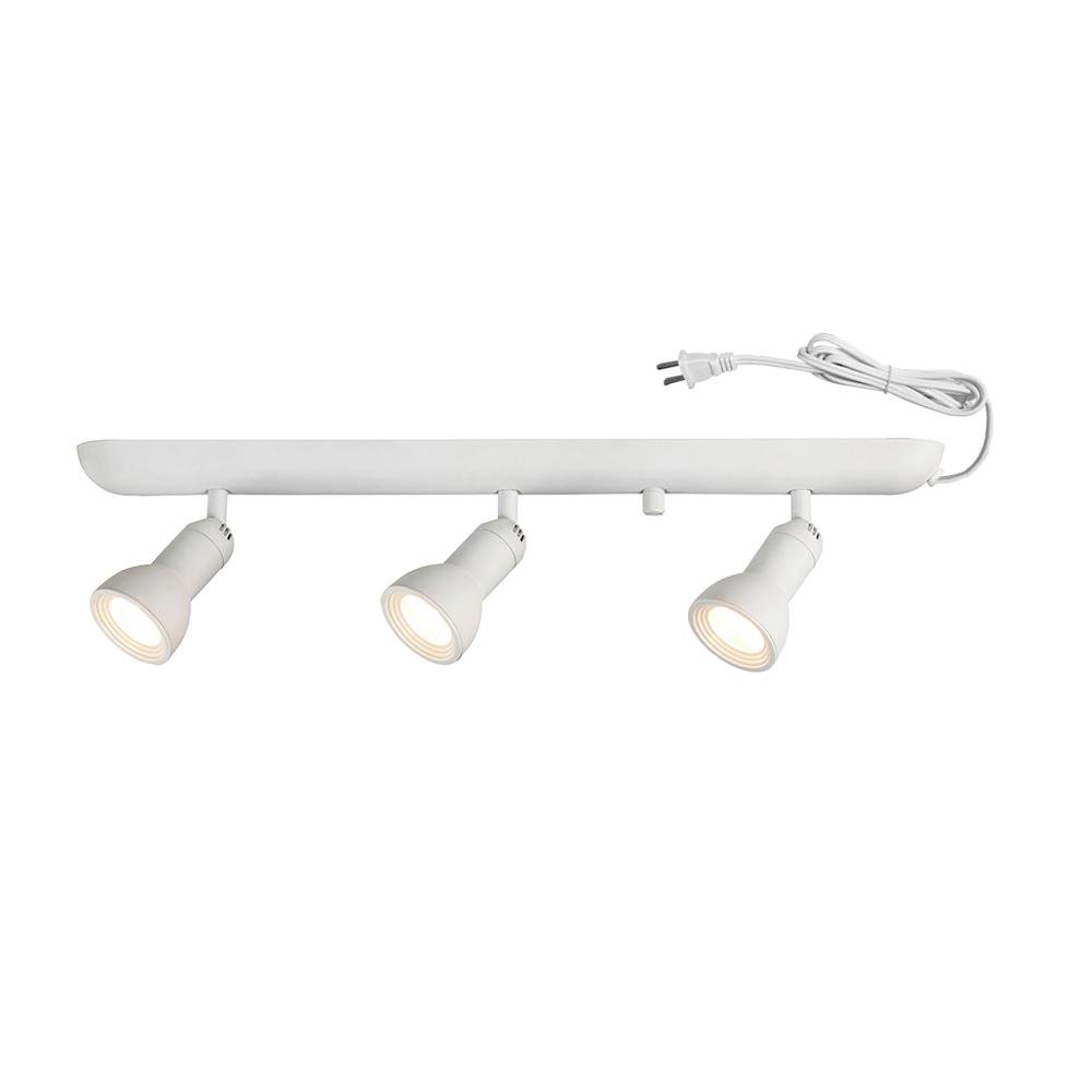 Hampton Bay 1.9 ft. 3Light White LED Plugin Track Lighting Kit 804349