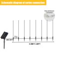 thumbnail image 4 of HAOAN Outdoor LED Lights, 8 Modes Adjustable Meteor Shower Falling Rain Lights 50cm 8 Tube Solar String Lights for Wedding Party Decoration, 4 of 10