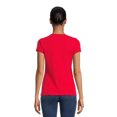 thumbnail image 4 of No Boundaries Scoop Neck Tee with Short Sleeves, 1 or 3-Pack, Women’s, 4 of 5