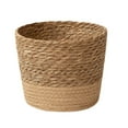 thumbnail image 2 of Cesta tejida para jardineras,Maceta tejida con forro impermeable Regalos,Cestas de almacenamiento con porta flores para la decoración del hogar,Contenedor de jardinera de algas marinas, 2 of 7