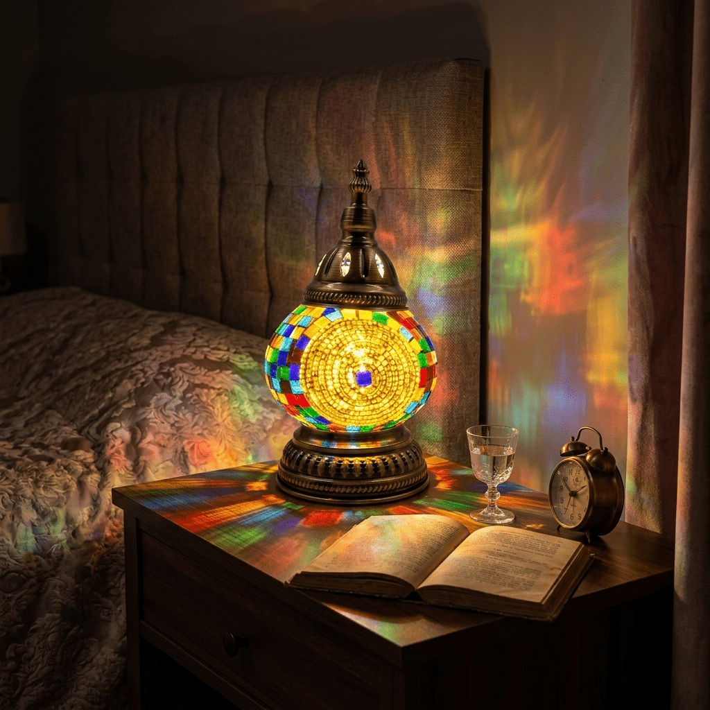 MEHOOM DIY Mosaic Lamp Kit,Yellow Turkish Crafts Kit for Adult,Moroccan Decor, Perfect Gift for Her or Him (Yellow)