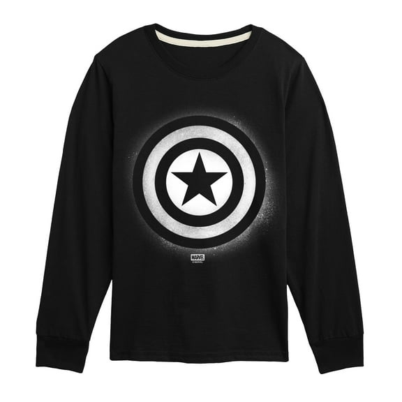Marvel - Captain America Logo Spray Paint Graffiti Toddler Long Sleeve Graphic T-Shirt