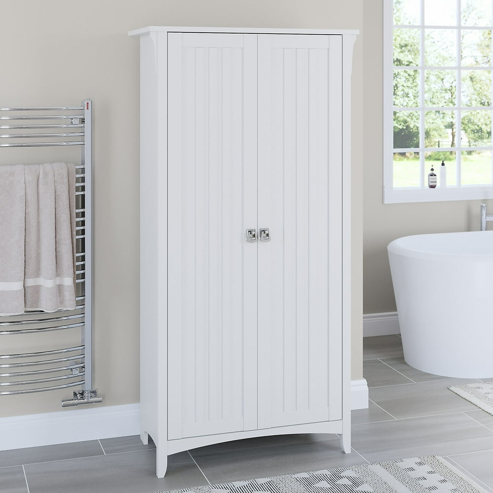 Bush Furniture Salinas Bathroom Storage with Doors Walmart