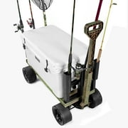 Mighty Max Cart® Camo Outdoor Fishing Cart, Cooler Wheel Kit, Never-Flat 8-Inch Wheels, with CamoTub